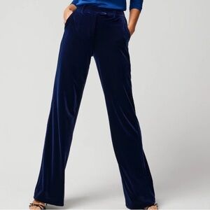 Navy Velvet Women's Trousers